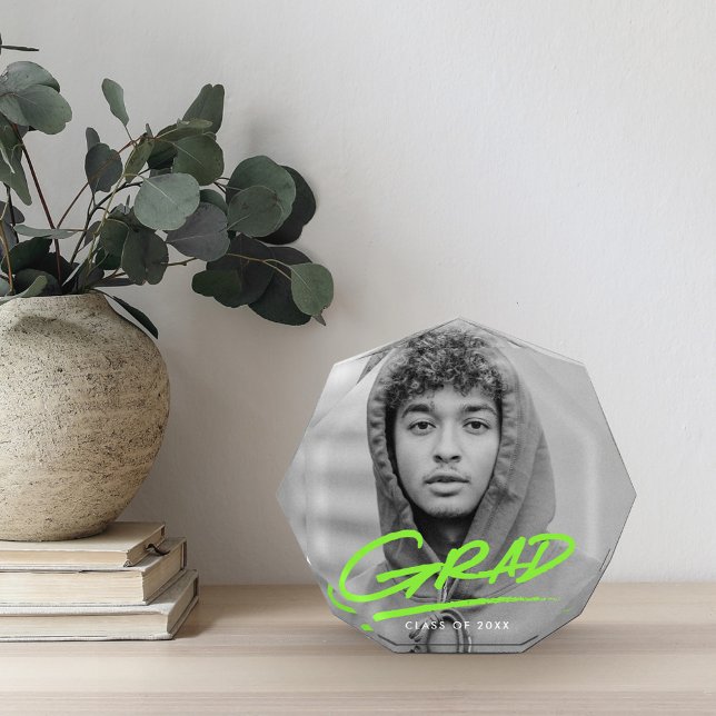 Dashed Lime Green Graduation Photo Block (Creator Uploaded)