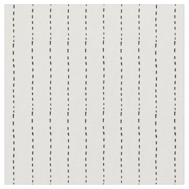 Dashed Lines on White Fabric (Close Up)