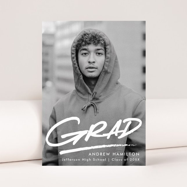 Dashed Modern Photo Graduation Announcement (Creator Uploaded)
