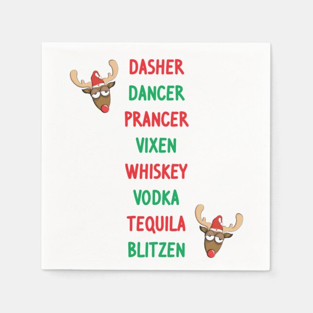 Dasher Dancer Napkin (Front)