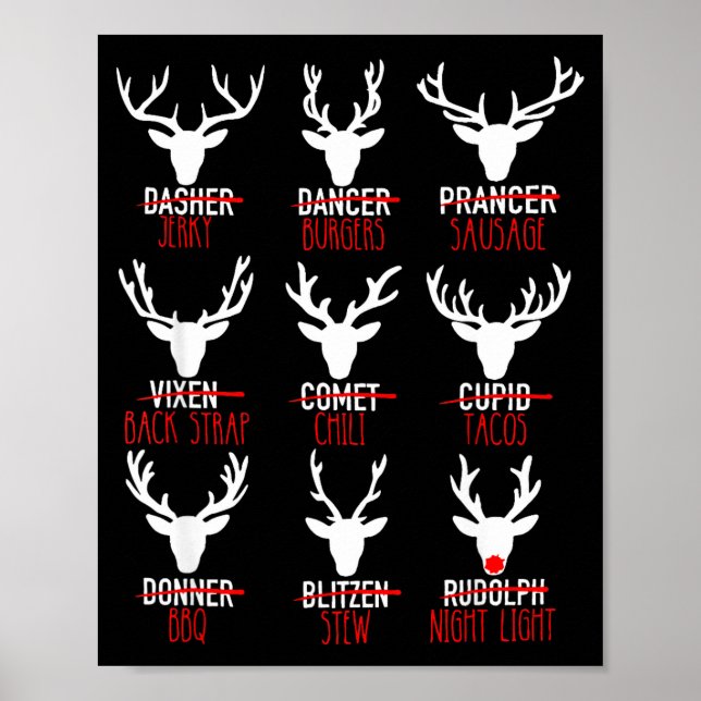 Dasher Dancer Prancer &amp; Bourbon Christmas Holi Poster (Front)
