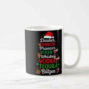 Dasher Dancer Prancer Vixen Moscato Vodka Tequila  Coffee Mug