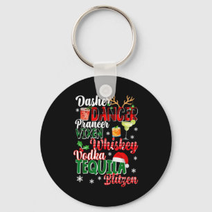 Dasher Dancer Prancer Vixen Moscato Vodka Tequila Keychain