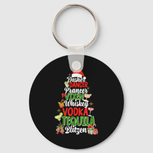 Dasher Dancer Prancer Vixen Moscato Vodka Tequila Keychain