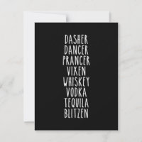 Dasher Dancer Prancer Vixen Whiskey Vodka Tequila
