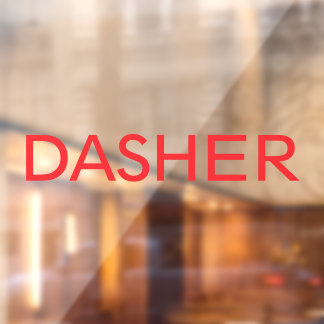 Dasher Delivery Driver Car Window Decal