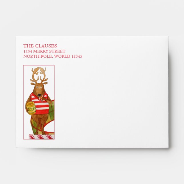 DASHER REINDEER A6 Envelopes (4x6 Cards) (Front)