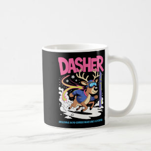Dasher Reindeer Christmas Speeding Fun Coffee Mug