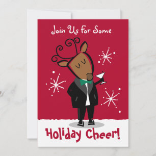 Dasher Reindeer Custom Invitation