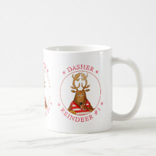 DASHER REINDEER White Mug