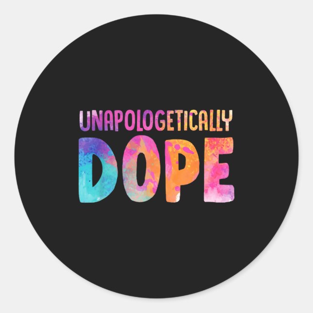 Dashiki Color Unalogetically Melanin Christmas Gif Classic Round Sticker (Front)