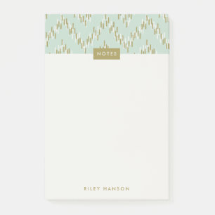 Dashing Boho Ikat Zig Zag Motif Post-It - Vert