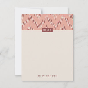 Dashing Boho Ikat Zig Zag Stationery - Red