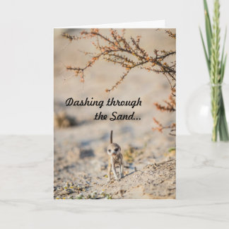 Dashing meerkat pup - Seasons Greetingcard Holiday Card