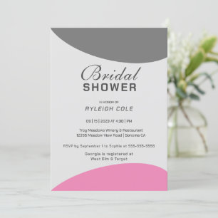 Dashing Modern Bridal Shower Invitation