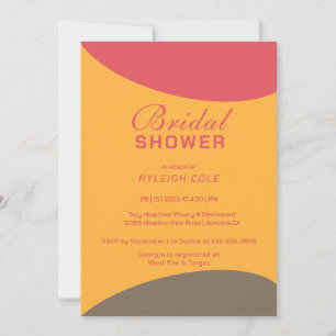 Dashing moderne douche nuptiale Invitation