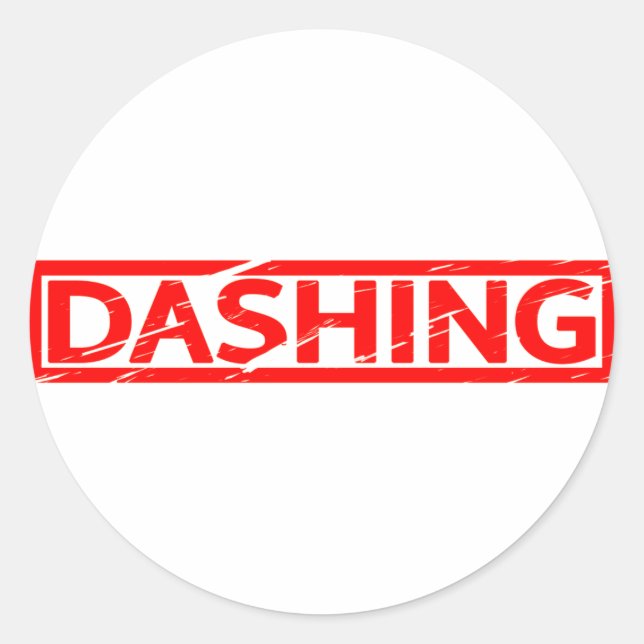 Dashing Stamp Classic Round Sticker (Front)