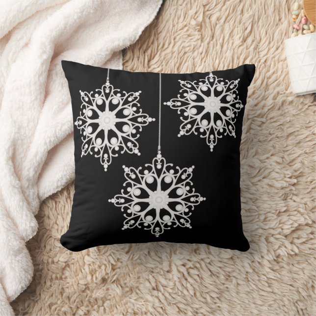 Dashing thought the snow snowflake Christmas Throw Pillow (Blanket)