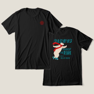 Dashing Through the Rink - back design Tri-Blend Shirt