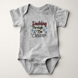 Dashing Through The Snow Baby Bodysuit