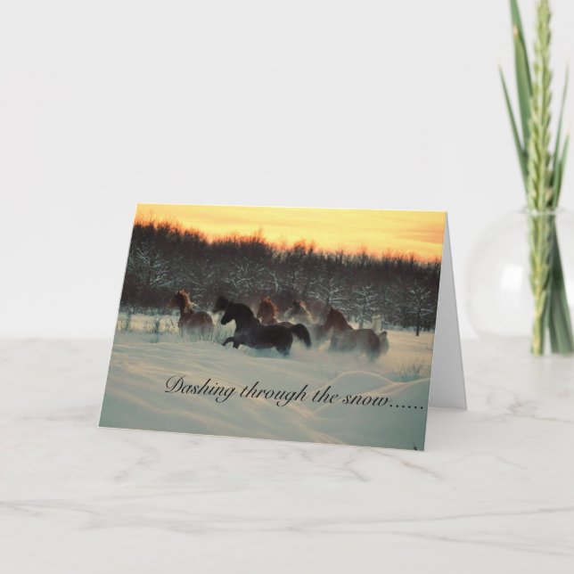 Dashing Through the Snow Card (Front)