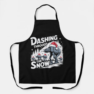 Dashing Through The Snow Christmas Family Holiday Apron