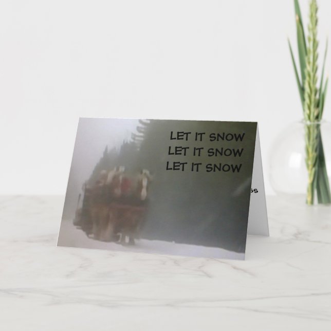 DASHING THROUGH THE SNOW HOLIDAY CARD (Front)