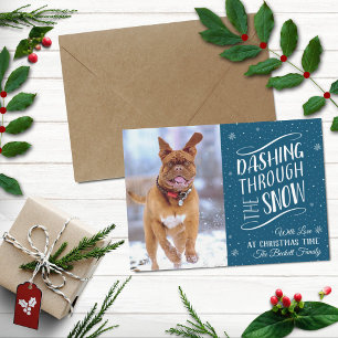 Dashing Through the Snow   Holiday Photo Card