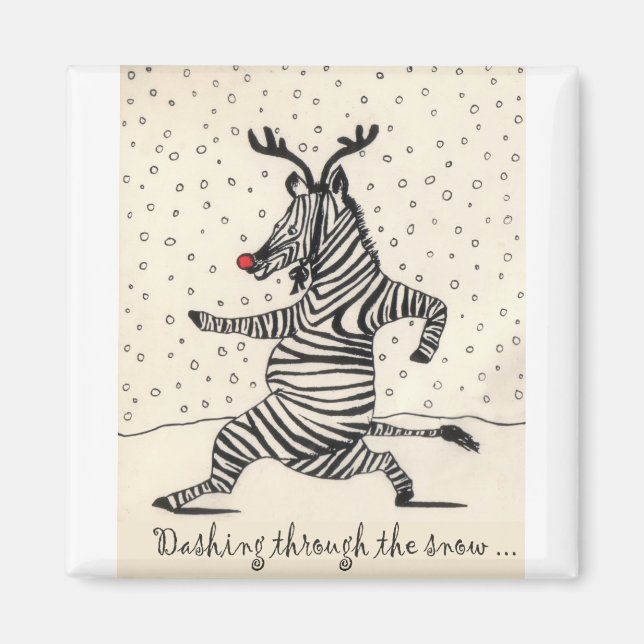 Dashing through the snow magnet (Front)