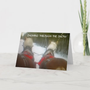 DASHING THROUGH THE SNOW THIS CHRISTMAS HOLIDAY CARD