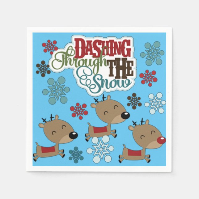 Dashing Throw The Snow Napkin (Front)