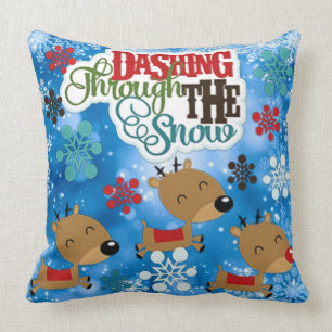 Dashing Throw The Snow Throw Pillow
