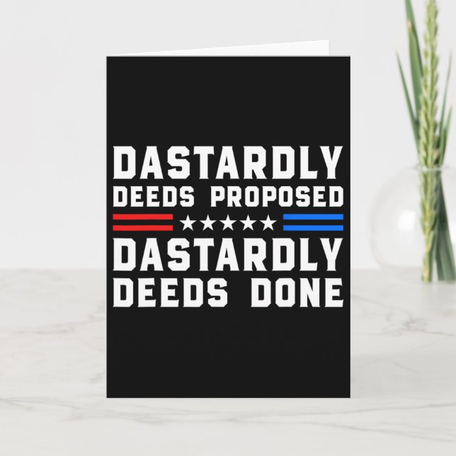 Dastardly Deeds Proposed Dastardly Deeds Done Impe Card (Front)