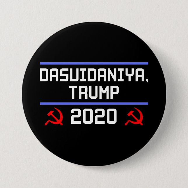 Dasvidaniya Trump 2020 Russia Anti-Trump 3 Inch Round Button (Front)