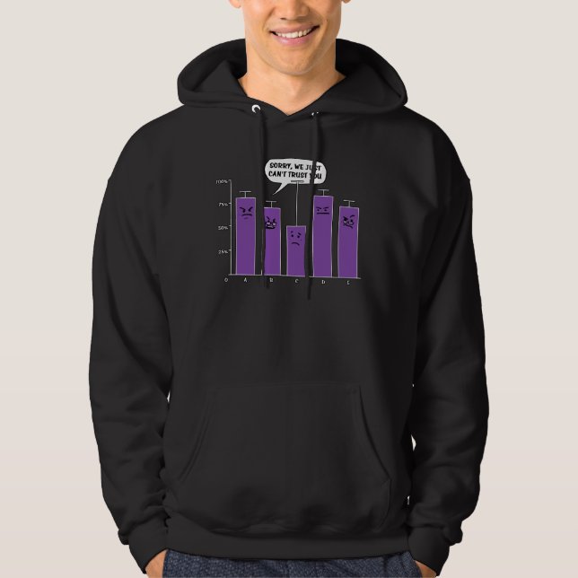 Data Analysis Science Geek Nerd Joke Hoodie (Front)