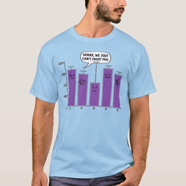 Data Analysis Science Geek Nerd Joke T-Shirt (Front)