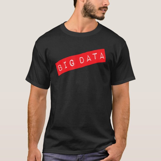 Data Analyst Big Labels Scientist Machine Learning T-Shirt (Front)