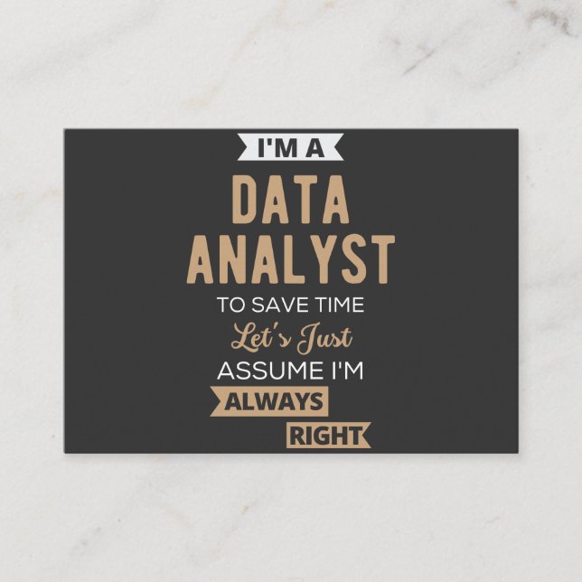 Data Analyst Business Card (Front)