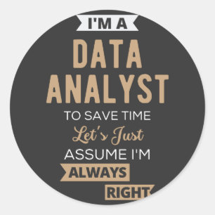 Data Analyst Classic Round Sticker