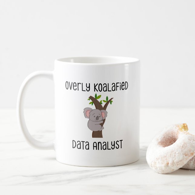 Data Analyst Engineer Scientist Computer Science Coffee Mug (With Donut)