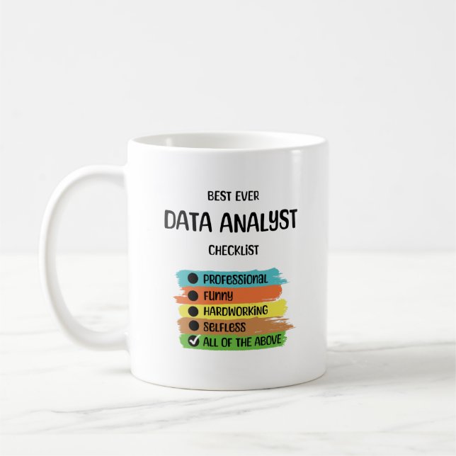 Data Analyst Engineer Scientist Computer Science Coffee Mug (Left)