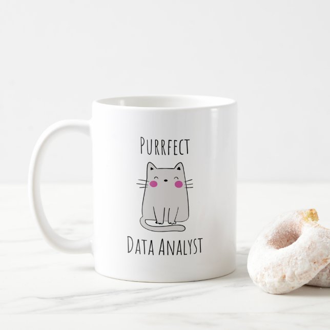 Data Analyst Engineer Scientist Computer Science Coffee Mug (With Donut)