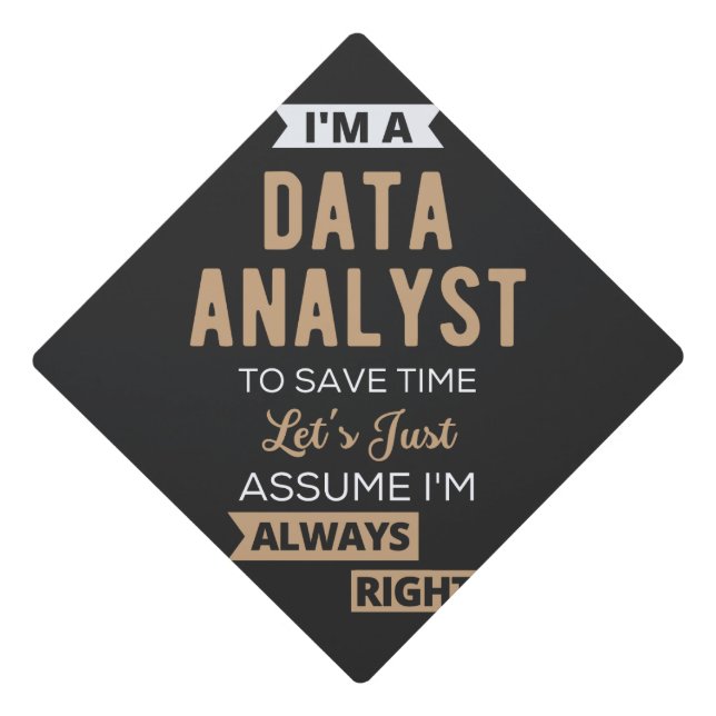 Data Analyst Graduation Cap Topper (Front)