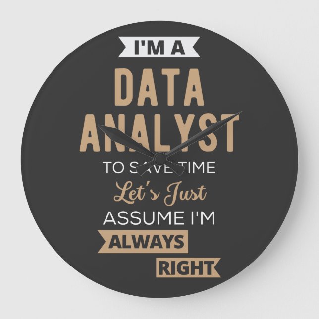 Data Analyst Large Clock (Front)