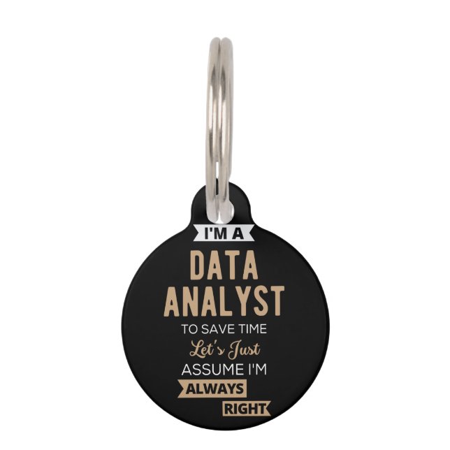 Data Analyst Pet Tag (Front)