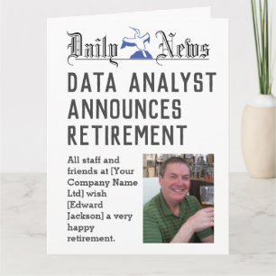 Data Analyst Retirement Card to Personalise