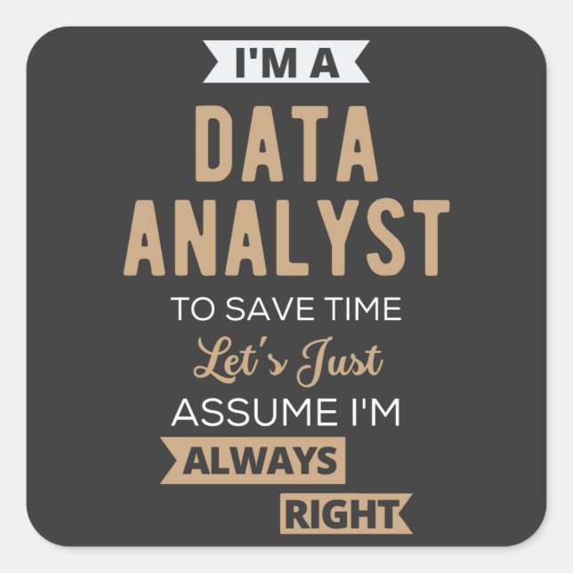 Data Analyst Square Sticker (Front)