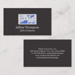 Data Analytics Chart   Metrics Business Card
