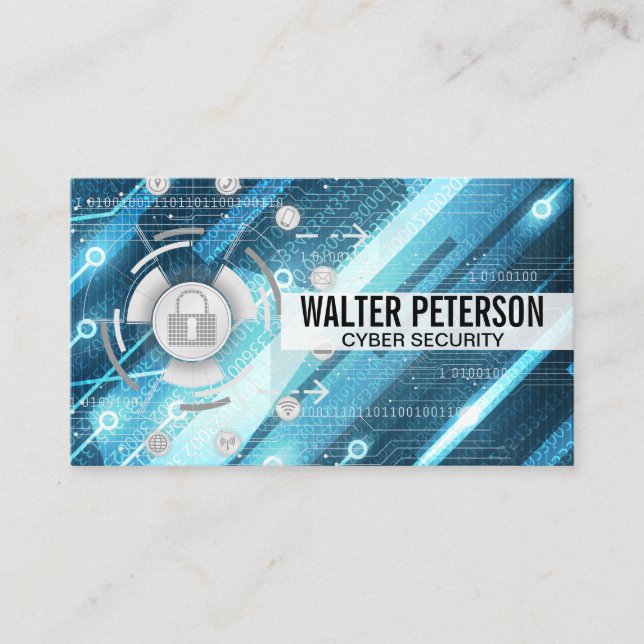 Data Base | Network Tech Background Business Card (Front)