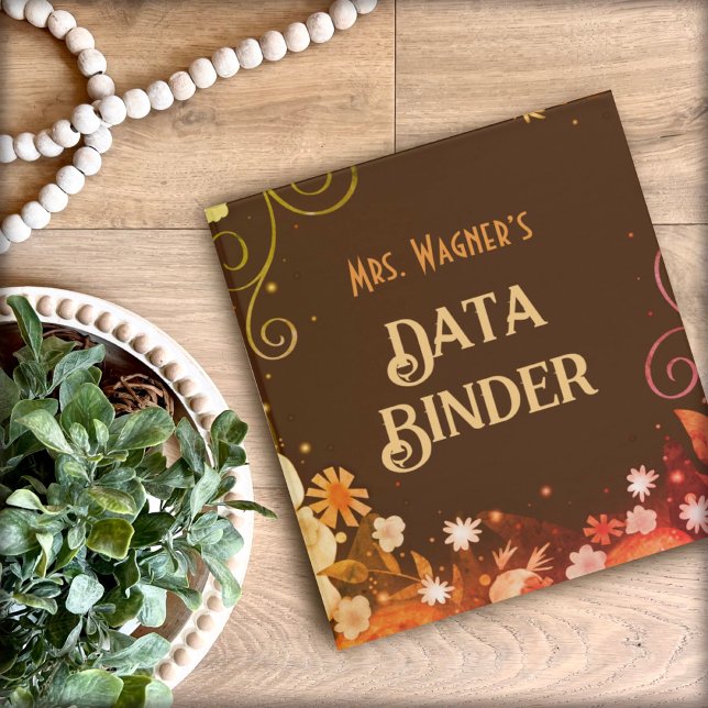 Data Binder Teacher Pretty Retro Custom Floral (Creator Uploaded)